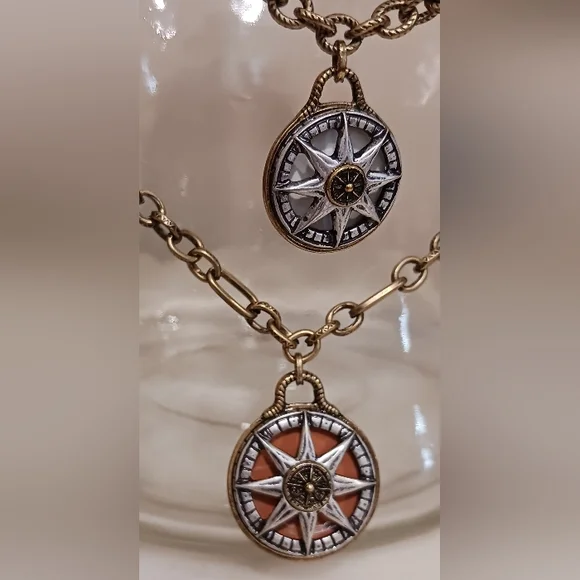 Patricia Nash Compass Triple Drop Necklace - Picture 4 of 9